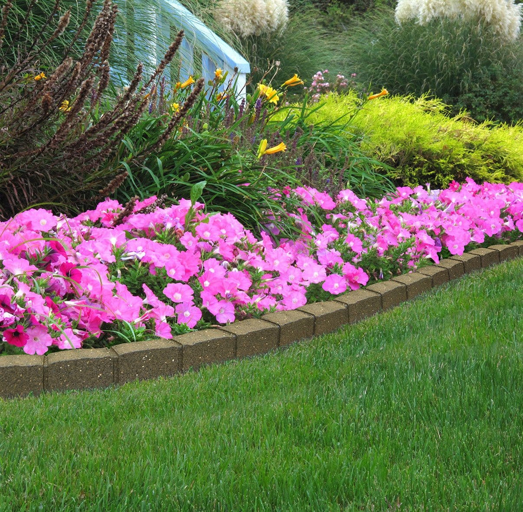 Brown Garden Border in Roman Stone - Safer Surfacing